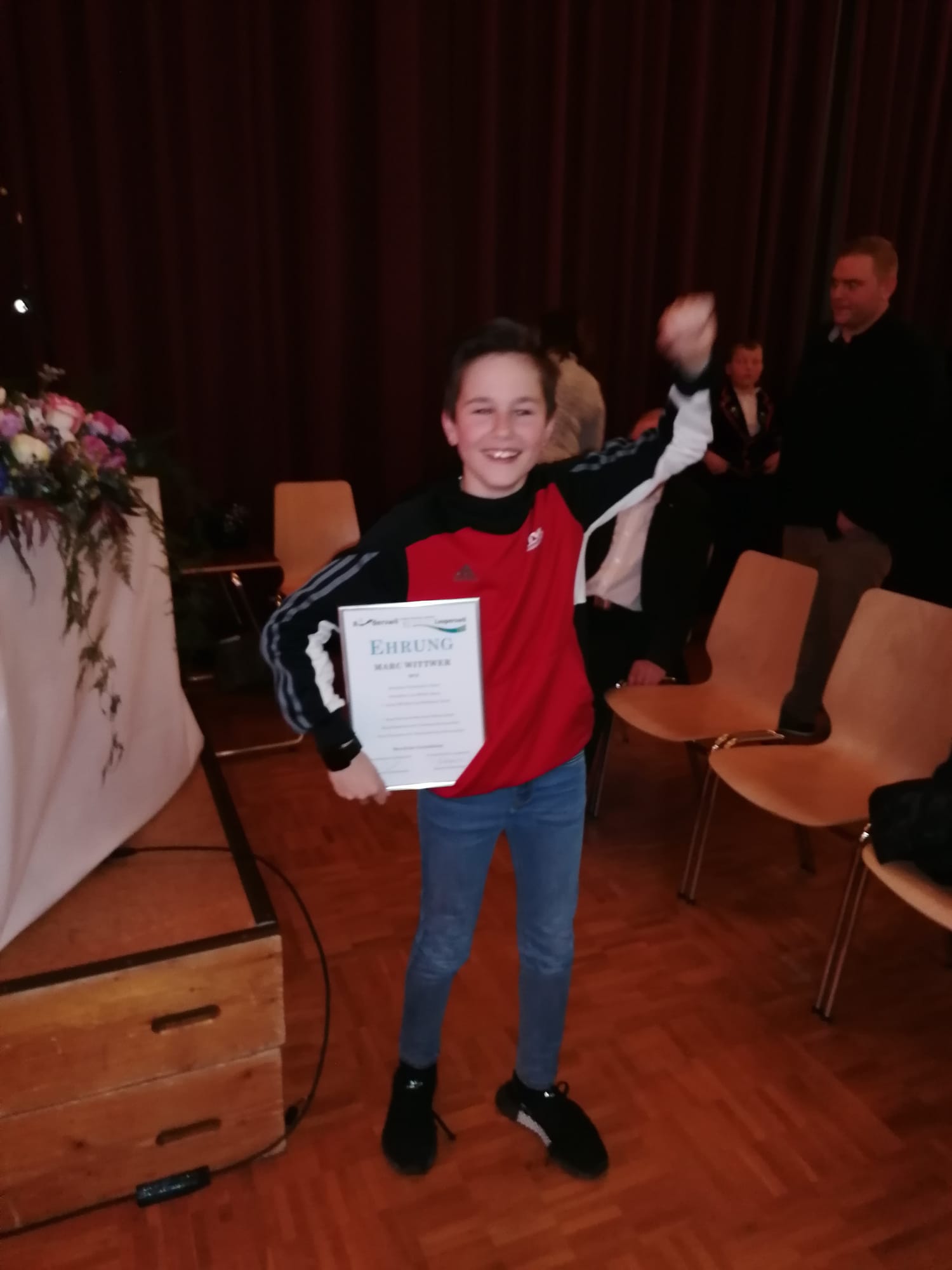 Ehrung für besondere Leistungen Marc Wittwer